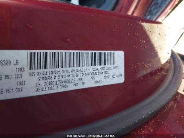 Photo 8 VIN: 2C4RC1L72KR630110 - CHRYSLER PACIFICA HYBRID 