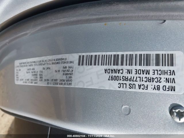 Photo 8 VIN: 2C4RC1L77PR510097 - CHRYSLER PACIFICA 