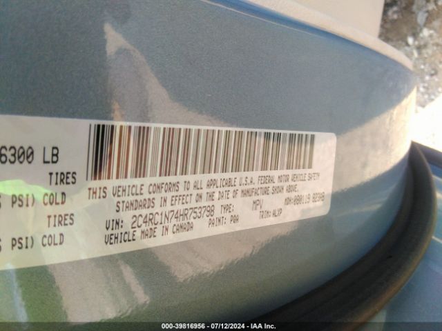 Photo 8 VIN: 2C4RC1N74HR753798 - CHRYSLER PACIFICA HYBRID 