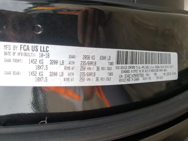 Photo 9 VIN: 2C4RC1N75KR577691 - CHRYSLER PACIFICA H 