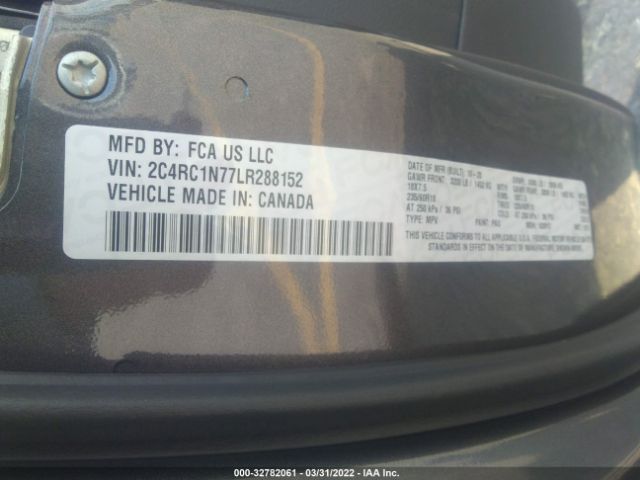 Photo 8 VIN: 2C4RC1N77LR288152 - CHRYSLER PACIFICA 