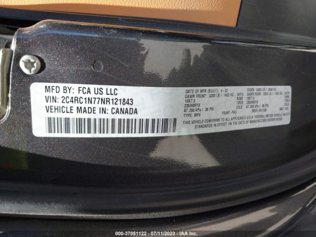 Photo 8 VIN: 2C4RC1N77NR121843 - CHRYSLER PACIFICA 