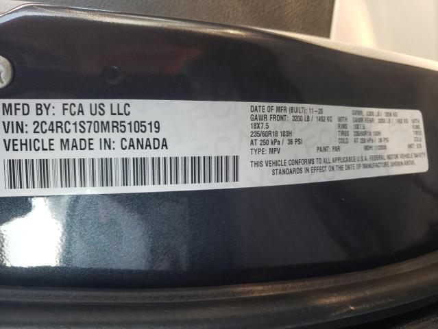 Photo 9 VIN: 2C4RC1S70MR510519 - CHRYSLER PACIFICA H 