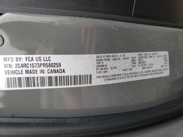 Photo 12 VIN: 2C4RC1S73PR580259 - CHRYSLER PACIFICA H 