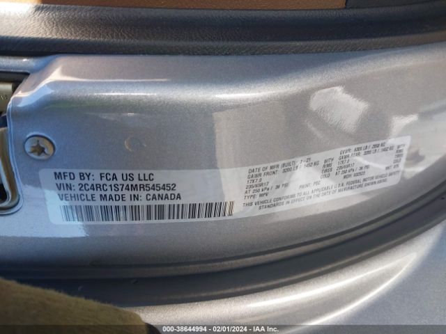 Photo 8 VIN: 2C4RC1S74MR545452 - CHRYSLER PACIFICA HYBRID 