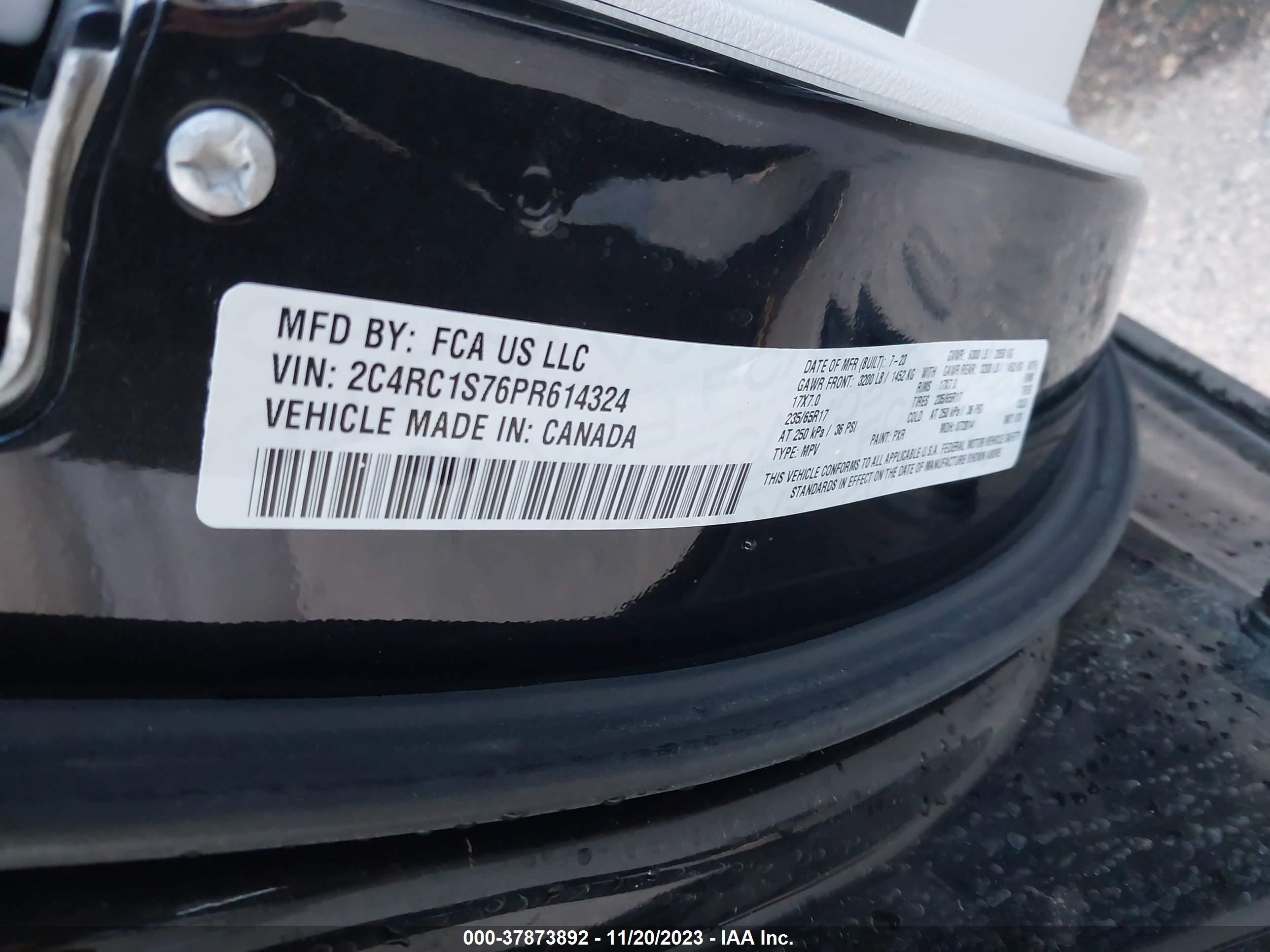 Photo 8 VIN: 2C4RC1S76PR614324 - CHRYSLER PACIFICA 