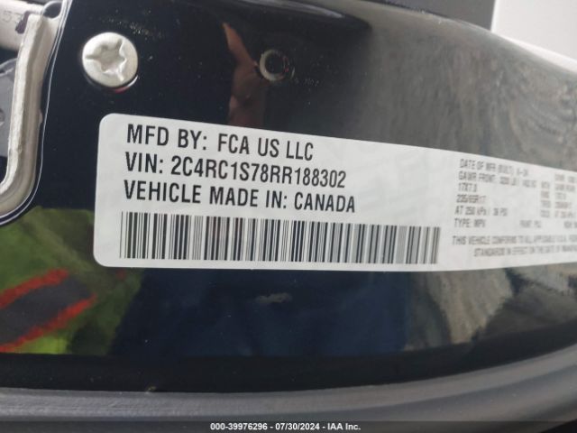 Photo 8 VIN: 2C4RC1S78RR188302 - CHRYSLER PACIFICA 