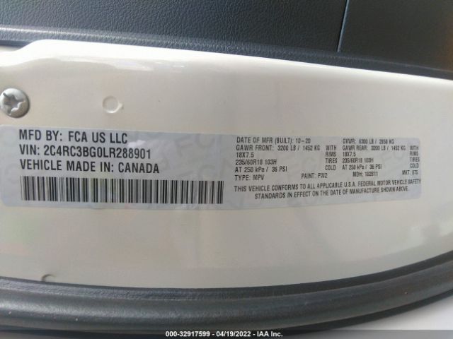 Photo 8 VIN: 2C4RC3BG0LR288901 - CHRYSLER PACIFICA 