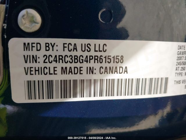 Photo 8 VIN: 2C4RC3BG4PR615158 - CHRYSLER PACIFICA 