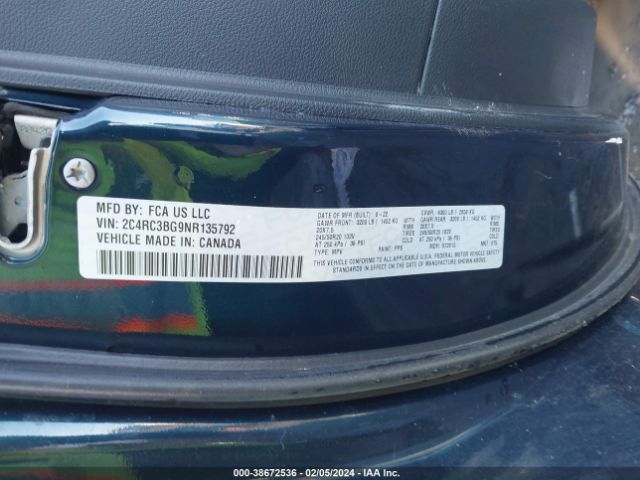 Photo 8 VIN: 2C4RC3BG9NR135792 - CHRYSLER PACIFICA 