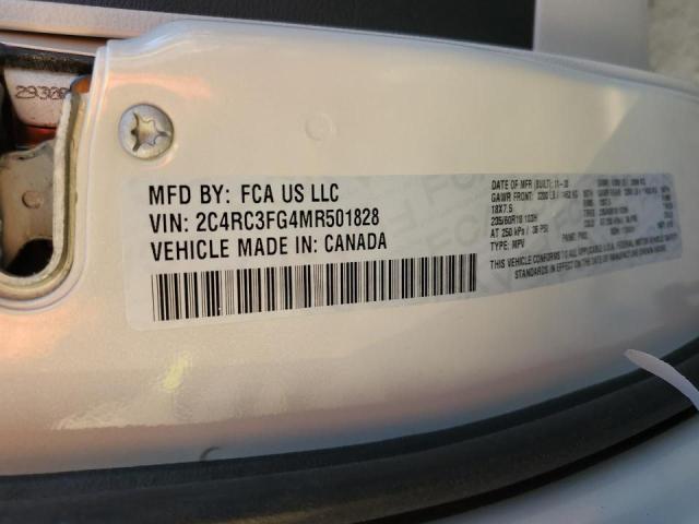 Photo 12 VIN: 2C4RC3FG4MR501828 - CHRYSLER PACIFICA T 