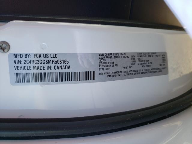 Photo 9 VIN: 2C4RC3GG8MR508165 - CHRYSLER PACIFICA L 