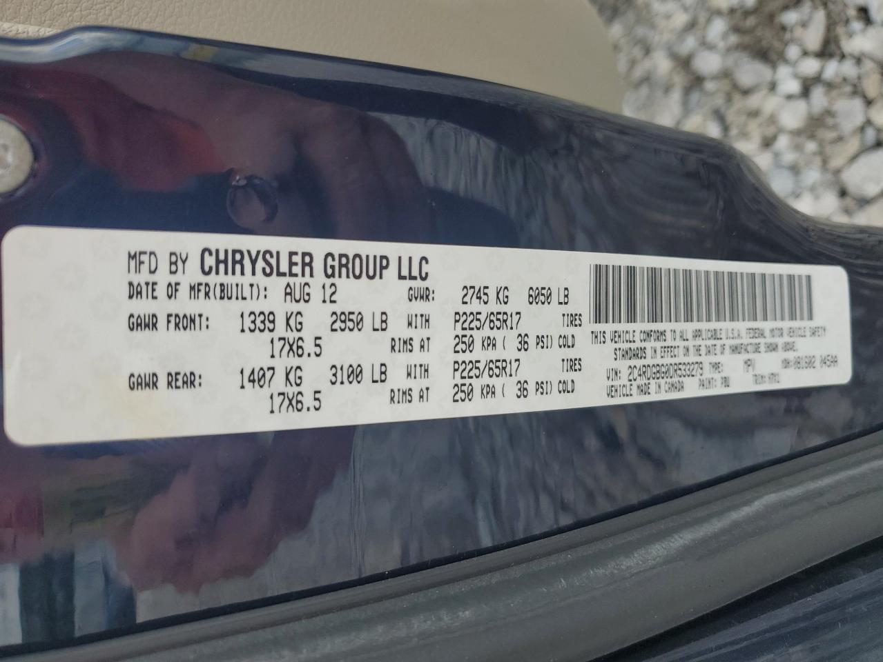 Photo 13 VIN: 2C4RDGBG0DR533279 - DODGE CARAVAN 