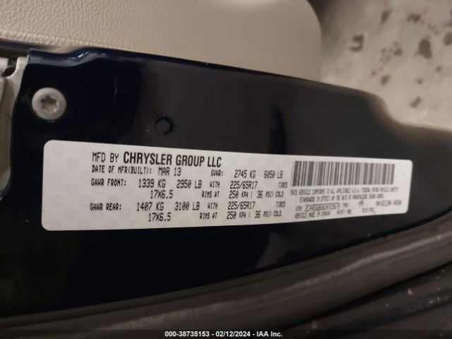 Photo 8 VIN: 2C4RDGBG0DR723678 - DODGE GRAND CARAVAN 