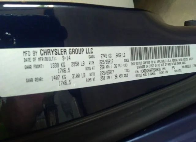 Photo 8 VIN: 2C4RDGBG0FR540638 - DODGE GRAND CARAVAN 