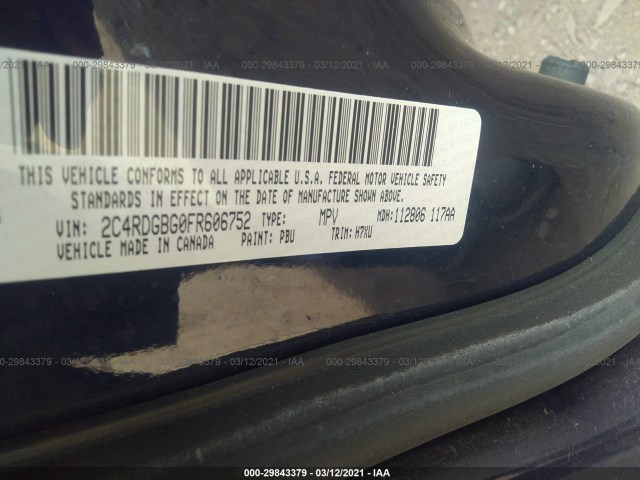 Photo 8 VIN: 2C4RDGBG0FR606752 - DODGE GRAND CARAVAN 