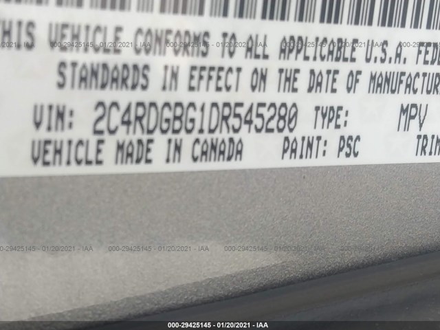 Photo 8 VIN: 2C4RDGBG1DR545280 - DODGE GRAND CARAVAN 