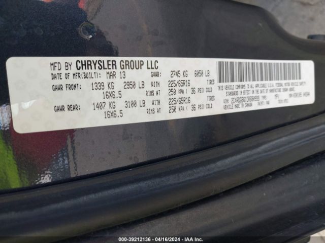 Photo 8 VIN: 2C4RDGBG1DR680999 - DODGE GRAND CARAVAN 