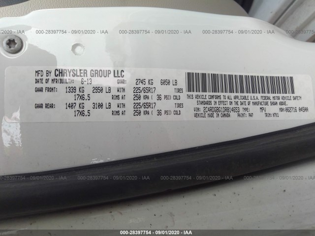 Photo 8 VIN: 2C4RDGBG1DR814653 - DODGE GRAND CARAVAN 