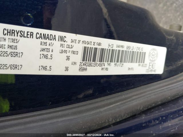 Photo 8 VIN: 2C4RDGBG1ER145074 - DODGE GRAND CARAVAN 