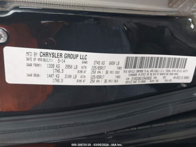 Photo 8 VIN: 2C4RDGBG1ER420832 - DODGE GRAND CARAVAN 