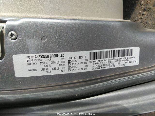 Photo 8 VIN: 2C4RDGBG1FR606176 - DODGE GRAND CARAVAN 