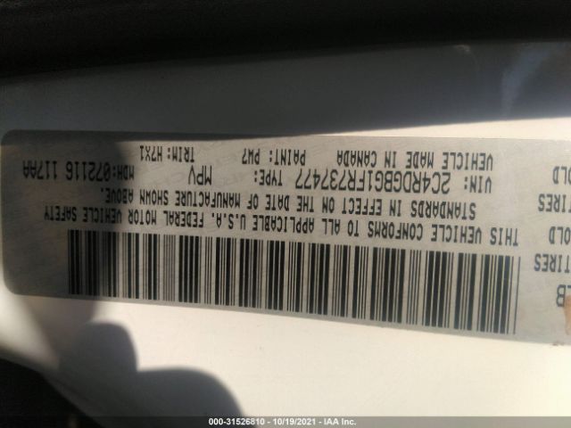 Photo 8 VIN: 2C4RDGBG1FR737477 - DODGE GRAND CARAVAN 