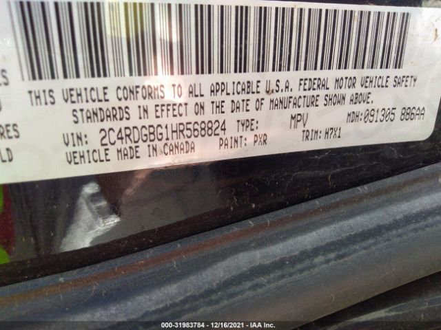 Photo 8 VIN: 2C4RDGBG1HR568824 - DODGE GRAND CARAVAN 