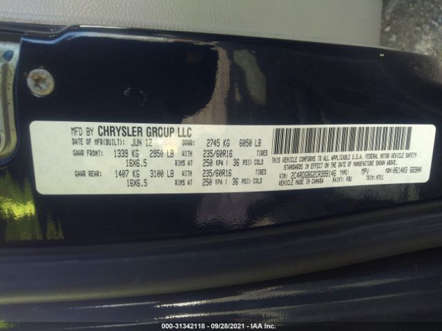 Photo 8 VIN: 2C4RDGBG2CR399146 - DODGE GRAND CARAVAN 