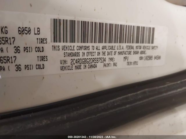 Photo 8 VIN: 2C4RDGBG2DR597534 - DODGE GRAND CARAVAN 