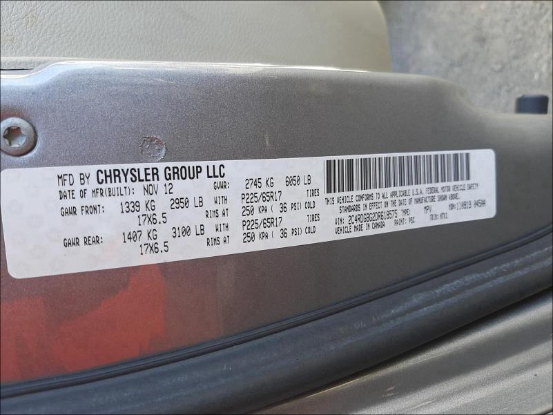 Photo 9 VIN: 2C4RDGBG2DR618575 - DODGE GRAND CARA 