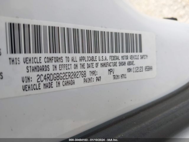 Photo 8 VIN: 2C4RDGBG2ER202768 - DODGE GRAND CARAVAN 