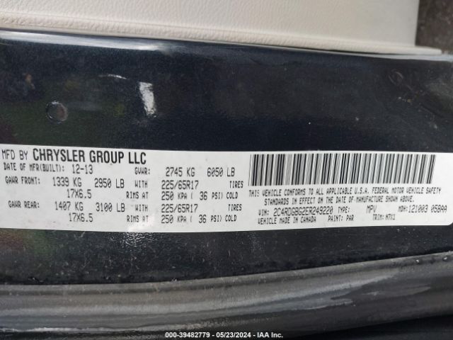 Photo 8 VIN: 2C4RDGBG2ER249220 - DODGE GRAND CARAVAN 