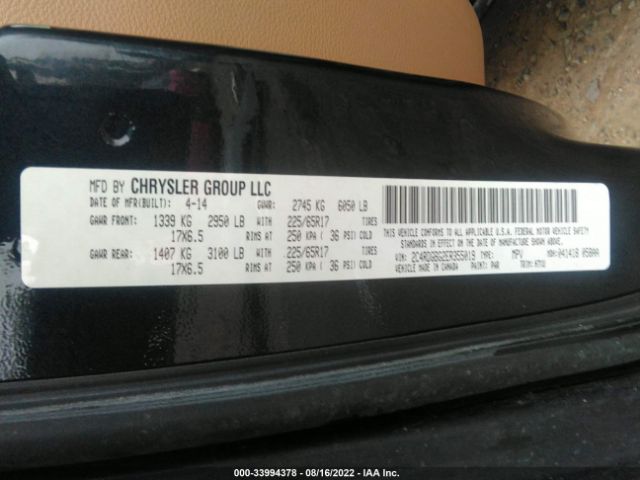 Photo 8 VIN: 2C4RDGBG2ER355019 - DODGE GRAND CARAVAN 