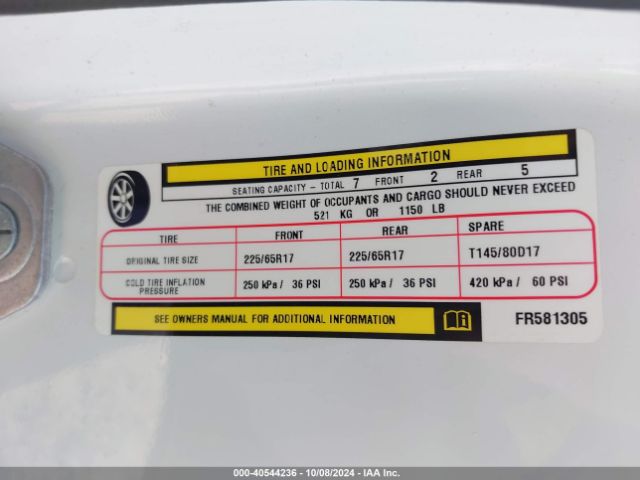 Photo 8 VIN: 2C4RDGBG2FR581305 - DODGE GRAND CARAVAN 