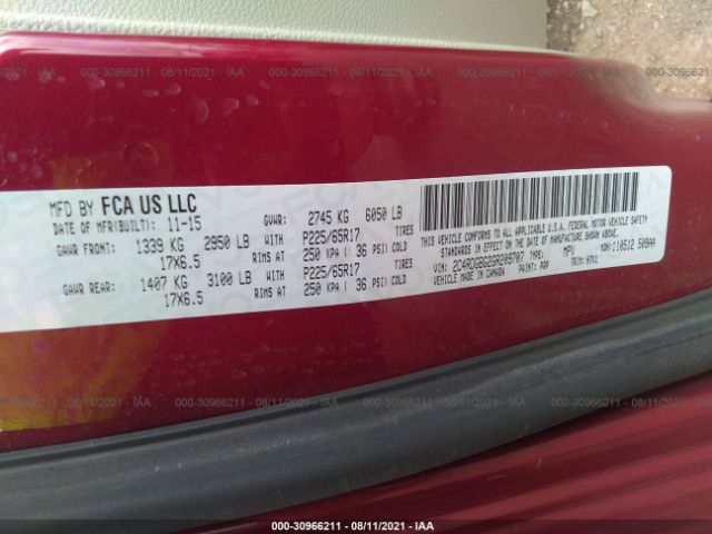 Photo 8 VIN: 2C4RDGBG2GR209707 - DODGE GRAND CARAVAN 