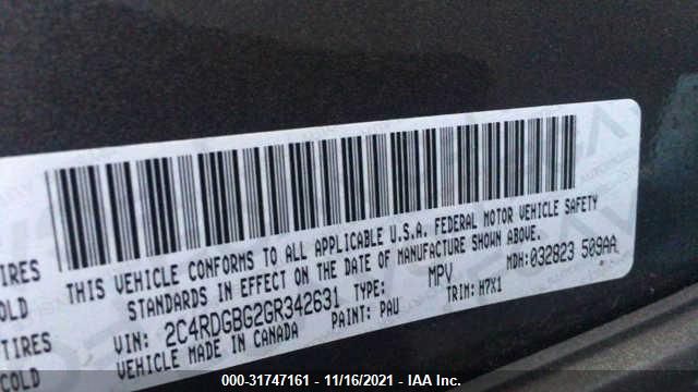 Photo 8 VIN: 2C4RDGBG2GR342631 - DODGE GRAND CARAVAN 