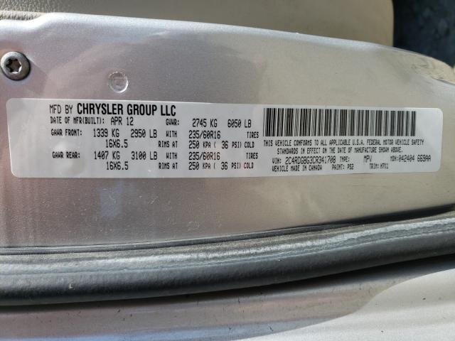 Photo 9 VIN: 2C4RDGBG3CR341708 - DODGE GRAND CARA 