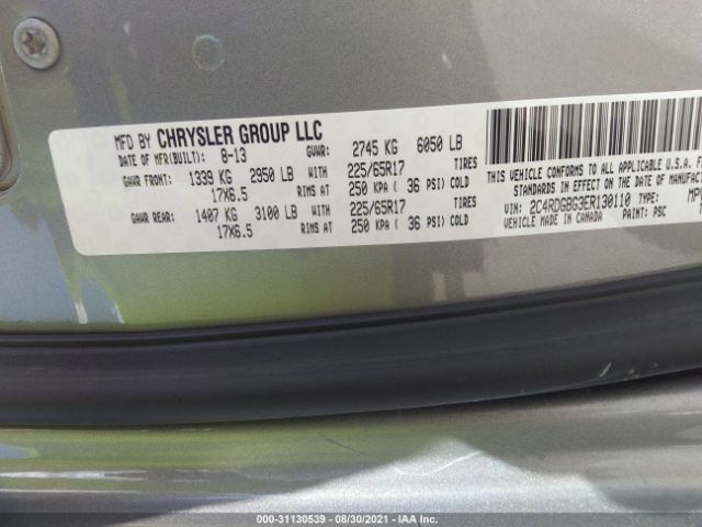 Photo 8 VIN: 2C4RDGBG3ER130110 - DODGE GRAND CARAVAN 