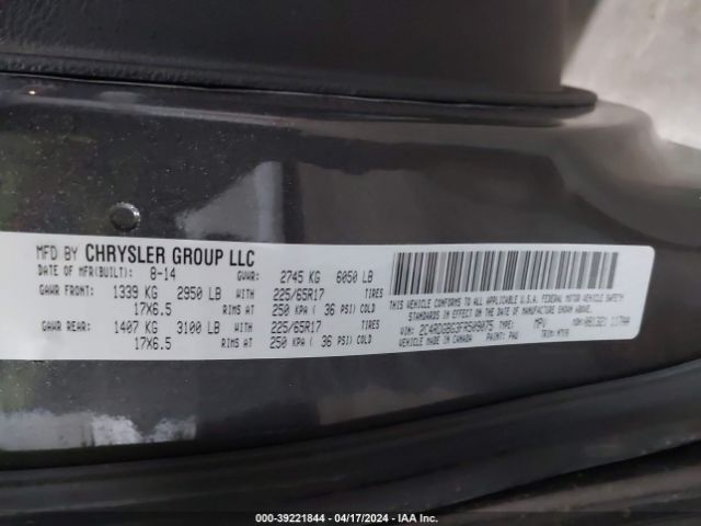 Photo 8 VIN: 2C4RDGBG3FR509075 - DODGE GRAND CARAVAN 