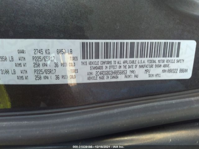 Photo 8 VIN: 2C4RDGBG3HR856053 - DODGE GRAND CARAVAN 