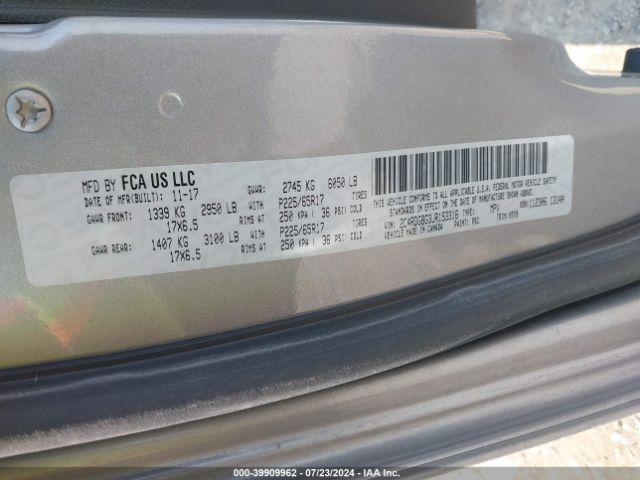 Photo 8 VIN: 2C4RDGBG3JR153316 - DODGE GRAND CARAVAN 