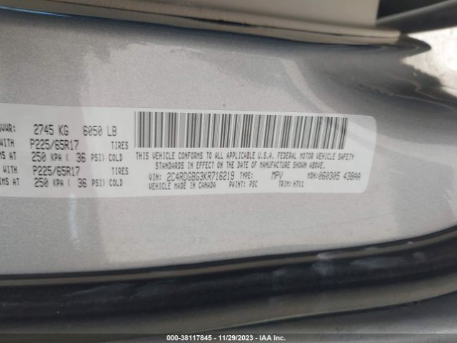 Photo 8 VIN: 2C4RDGBG3KR716219 - DODGE GRAND CARAVAN 