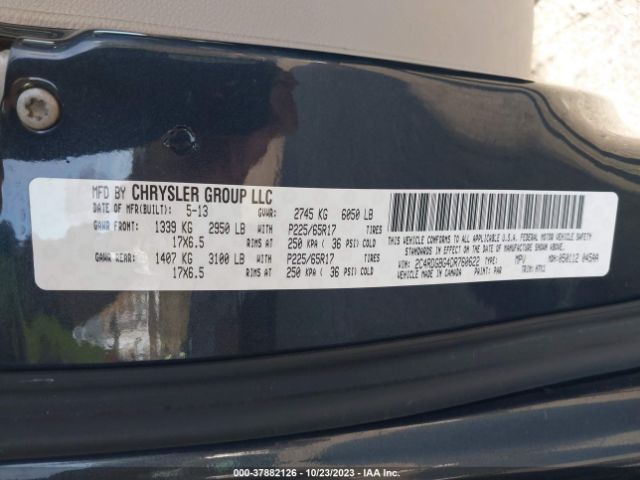 Photo 8 VIN: 2C4RDGBG4DR760622 - DODGE GRAND CARAVAN 