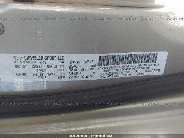 Photo 8 VIN: 2C4RDGBG4DR807437 - DODGE GRAND CARAVAN 