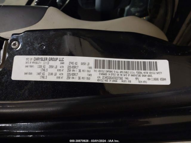 Photo 8 VIN: 2C4RDGBG4ER227302 - DODGE GRAND CARAVAN 