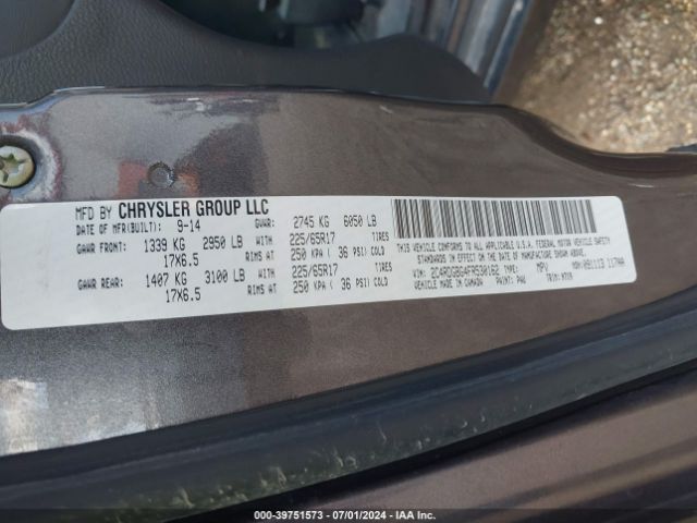 Photo 8 VIN: 2C4RDGBG4FR530162 - DODGE GRAND CARAVAN 