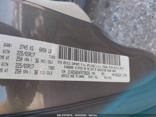 Photo 8 VIN: 2C4RDGBG4FR738526 - DODGE GRAND CARAVAN 