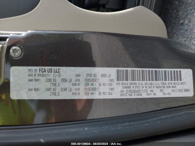 Photo 8 VIN: 2C4RDGBG4GR171770 - DODGE GRAND CARAVAN 