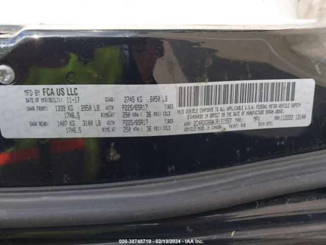 Photo 8 VIN: 2C4RDGBG4JR151557 - DODGE GRAND CARAVAN 